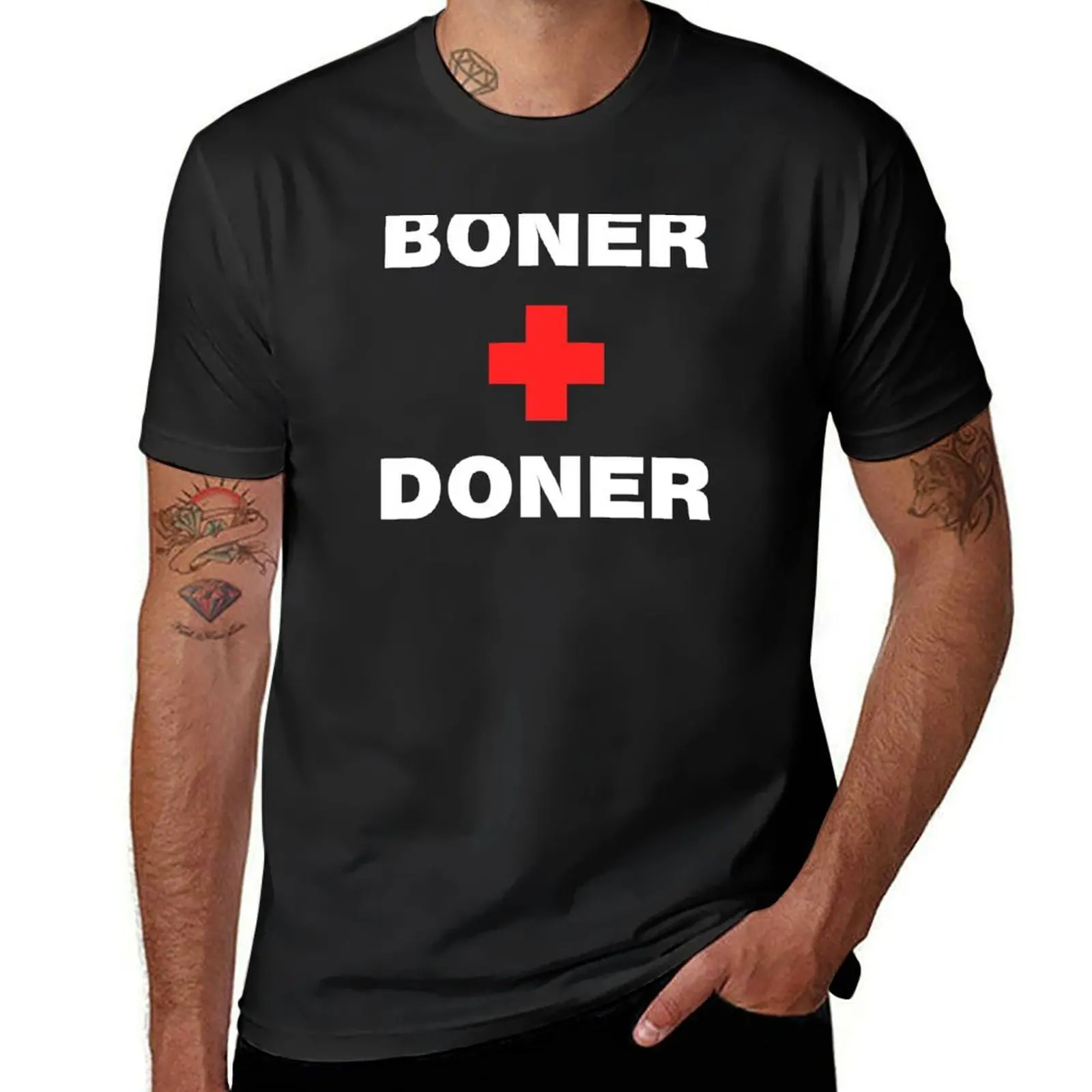 

Boner doner T-Shirt oversizeds Short sleeve tee quick-drying Men's cotton t-shirt