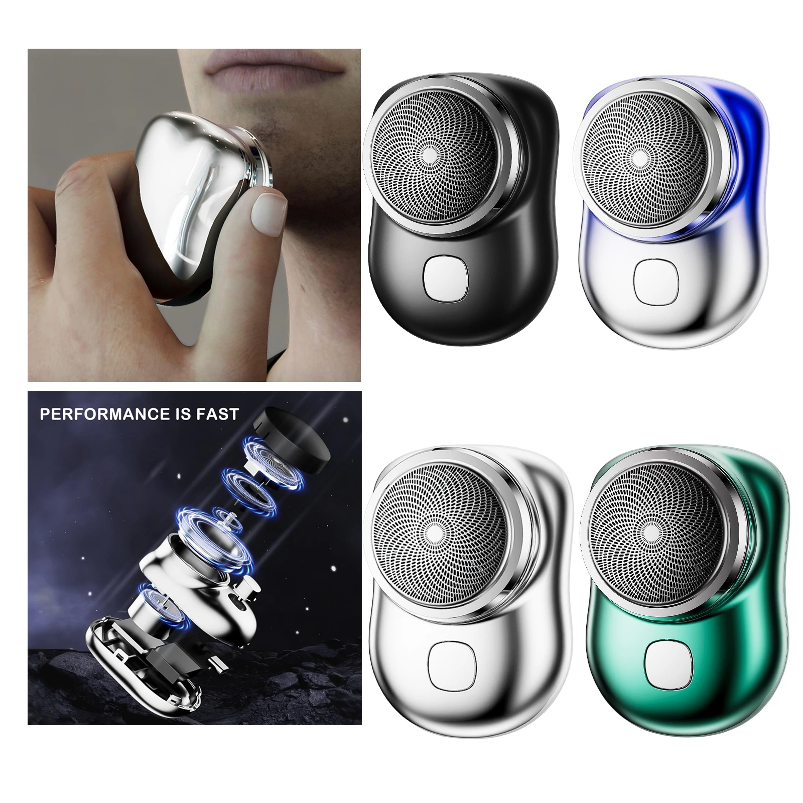 NEW USB Rechargeable Shaver Beard Trimmer Razor Mini Portable Wet & Dry