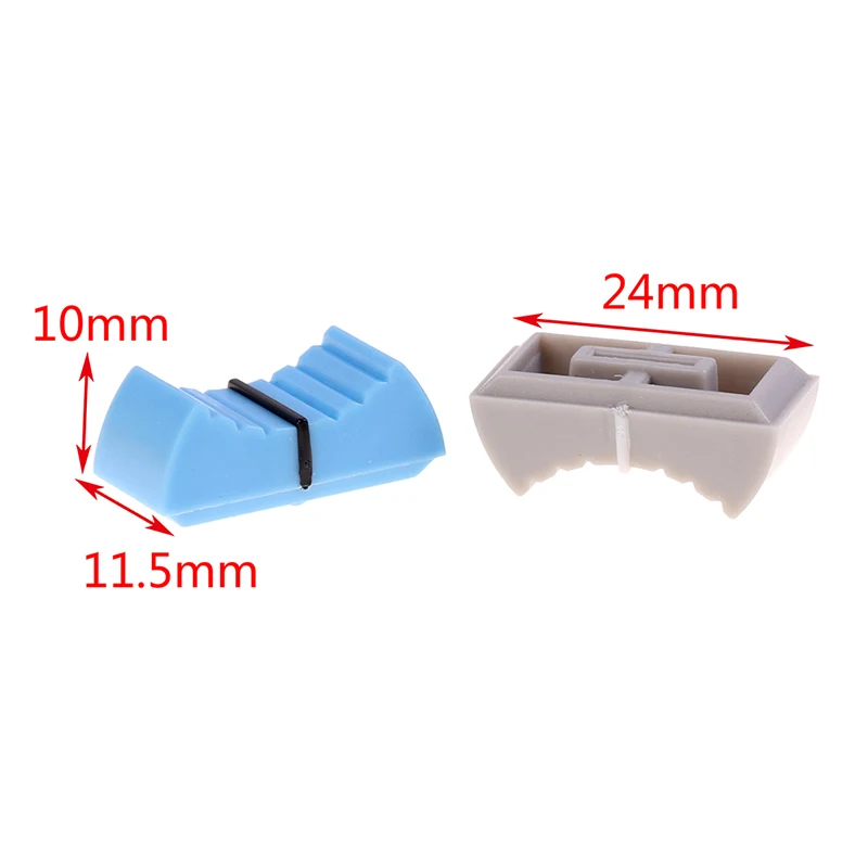 10PCS Fader Knob Cap Touch Sensitive Slider Ribbed Mixer Desk Switch potentiometer knob cap