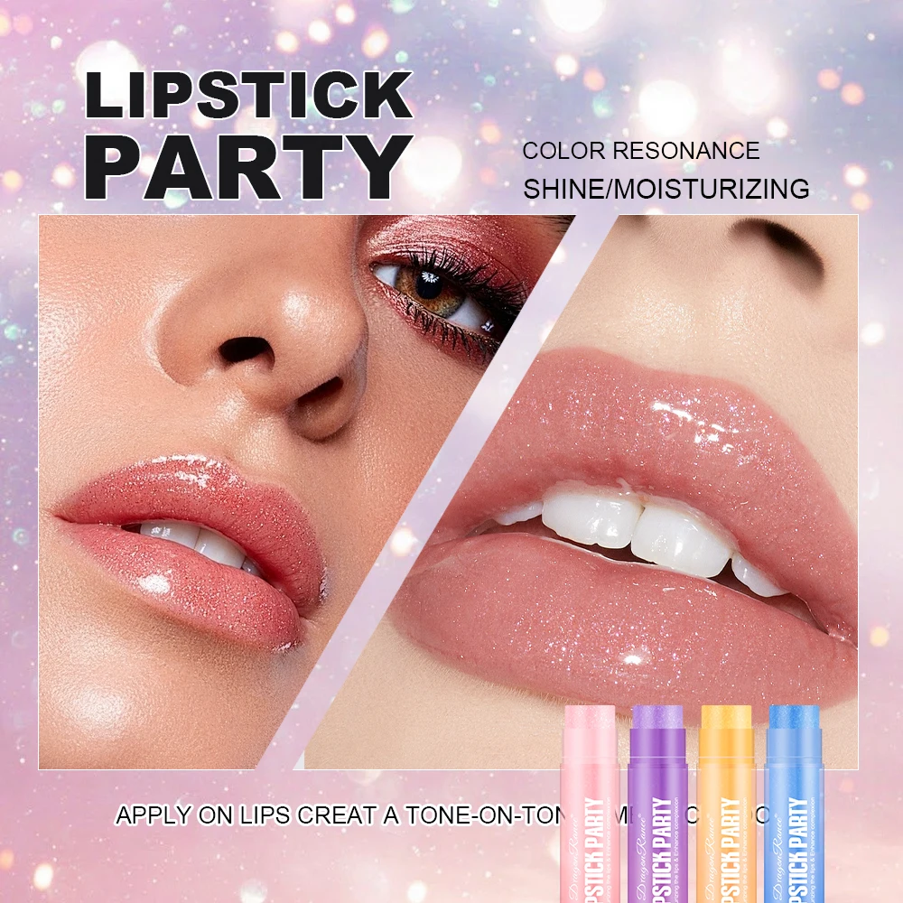 Lipstick, Long-Lasting Makeup Effect, Whitening and Complexion Lip Gloss, Versatile Moisturizing and Moisturizing Lip Gloss, Autumn and Winter Base, Lip Protection, Water-Glossy Mirror Lip Balm 3