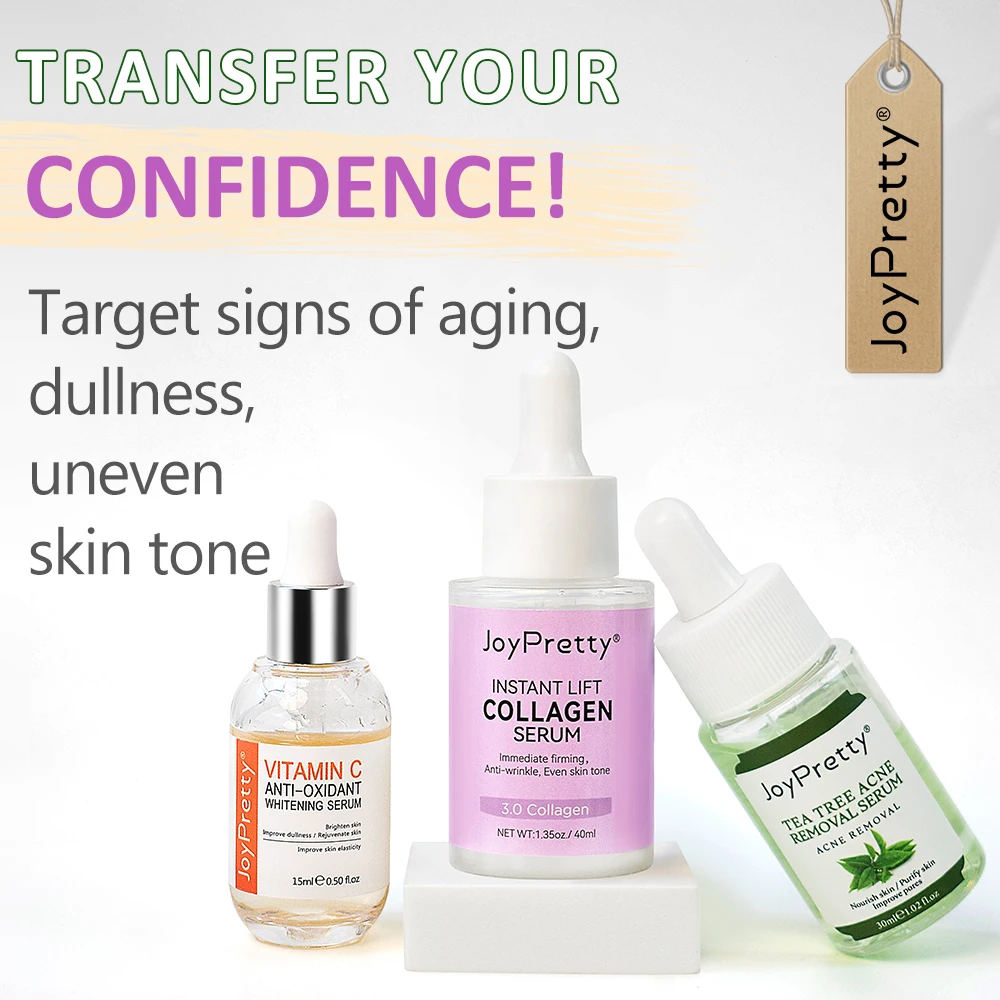 JoyPretty Vitamin C Collagen Face Serum Dark Spots Remover Anti Aging Pore Shrink Moisturizing Serum Facial Skin Care Cosmetics 5