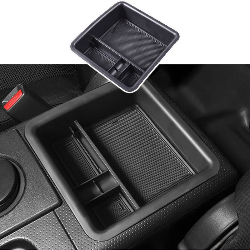 

For Toyota Land Cruiser FJ2006 2007 2008 2009 2010 2011 2012 2013 2014 2015 2016 2017 2018 2019 2020 2021Center Console Tray Box