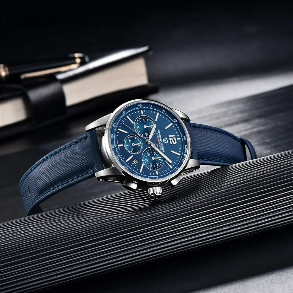 PAGANI design 2024 nový luxusní móda ležérní muži křemen hodinky VK63 100M voda odolné safír sklo nerez ocel hodinky