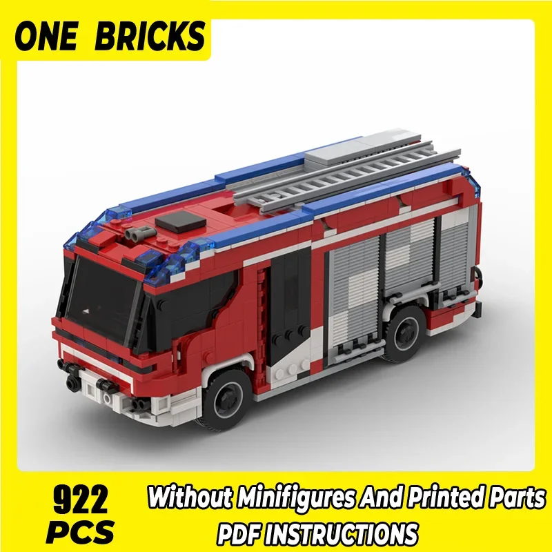 

Moc Building Bricks City Car Model Berlin RT Hybrid Fire Truck Engine Technology Blocks Gifts Christmas Toys DIY Sets Assembly