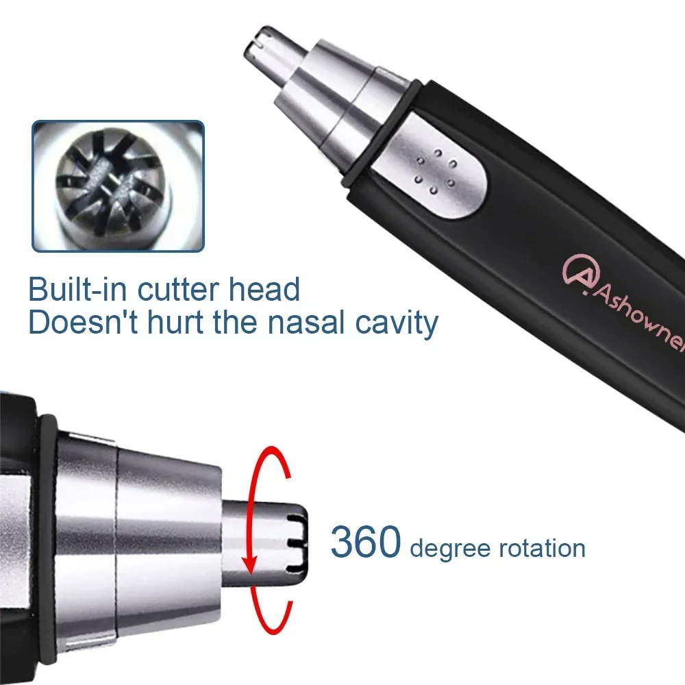 Nose hair trimmer nose and beard trimmer electric nose hair trimmer hair shaver eyebrow razor and hair shaver ear hair trimmer electric eyebrow trimmer electric nose and ear trimmer nose hair scissors nose hair shears 1pc Nose Hair Trimmer Implement Shaver Clipper Men's Ear Neck Eyebrow Trimmer Shaver Man Clean Trimer Razor Remover Kit