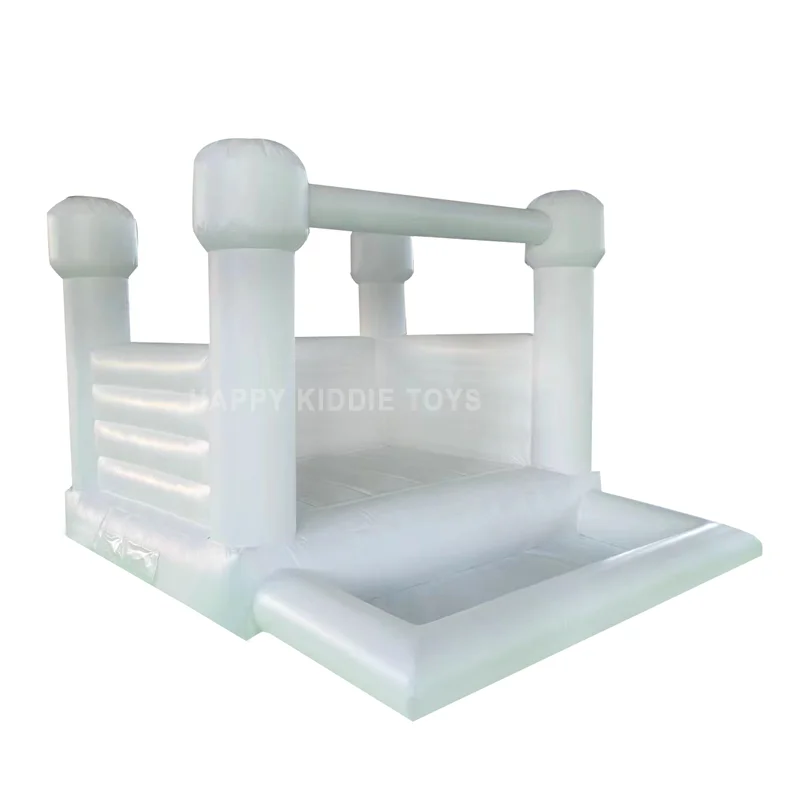 무료 배송 10Ftx8Ft 상업 PVC 풍선 흰색 바운스 하우스 볼 구덩이 어린이 점프 성 어린이