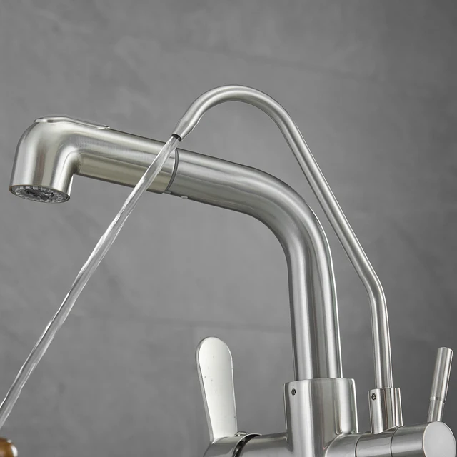 Touch Filter ก๊อกน้ําห้องครัวพร้อมดึงลงร้อนเย็นอ่างล้างจาน TAP 3 วิธีเซ็นเซอร์น้ําบริสุทธิ์ Touch บนก๊อกน้ําห้องครัว 3