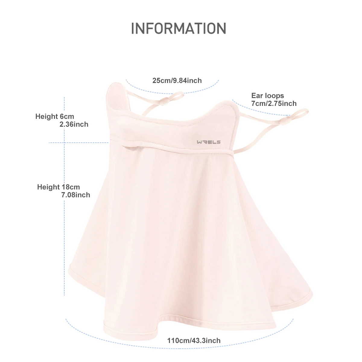 WRELS Ice Silk Cycling Mask UV Protection Breathable Neck Gaiter Face Cover Summer Outdoor Sports Men Women Running Hiking Mask