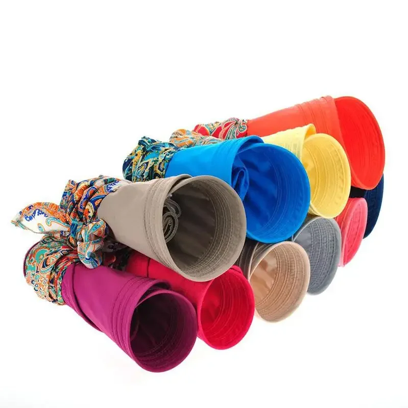 Women's Wide Brim Sun Hat - UV Protection Summer Beach Hat, Foldable Visor Cap for Cycling, Fashion Wide-Brimmed Design