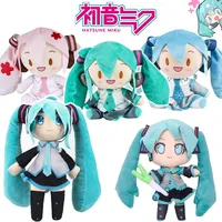 20-29cm Hatsune Miku Kawaii Q Version Fufu Figure Plush Doll Anime Peripheral Stuffed Toy Collection Model Ornament Toys Gifts 1
