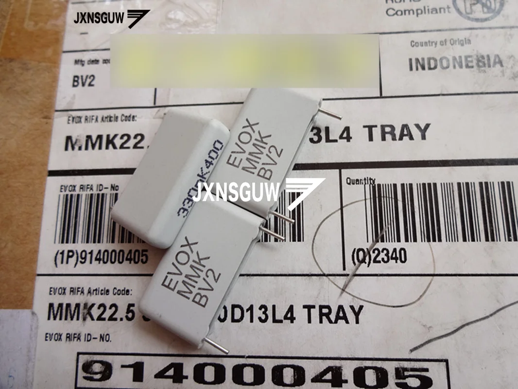 10 Pz Nuovo Originale Evox Rifa Mmk22.5 0.33Uf 400V P22.5Mm 334/400V Condensatore A Pellicola Mmk 0.33Uf 400V 330N 334