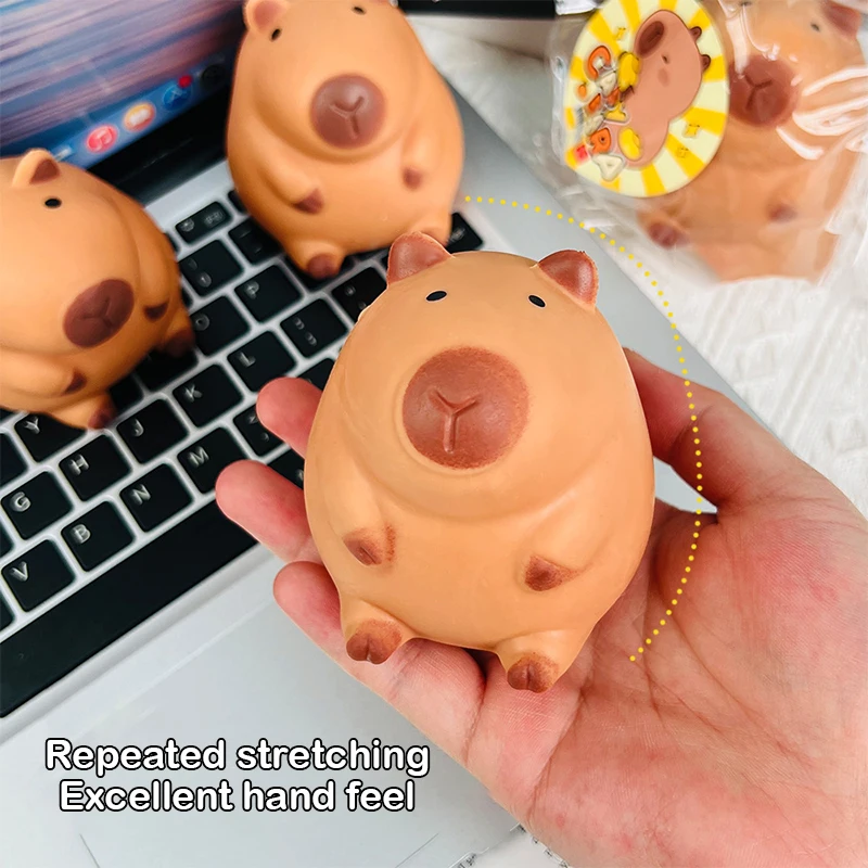 Cute Cartoon Capybara Mochi Pinching Toy Squishy Toy Slow Rebound Decompression Toys Stress Release Hand Relax Gifts 3
