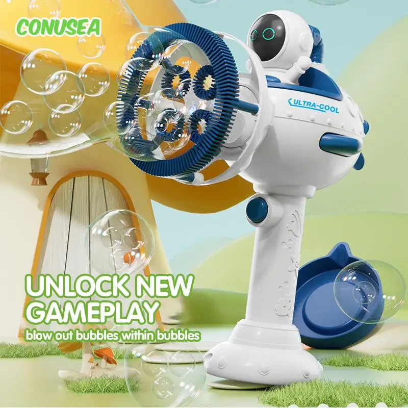 

Astronaut Bubble In Bubble Gun Automatic Electric Soap Bubbles Maker Blowing Machine Summer Outdoor Park Play Toy Games for Kids