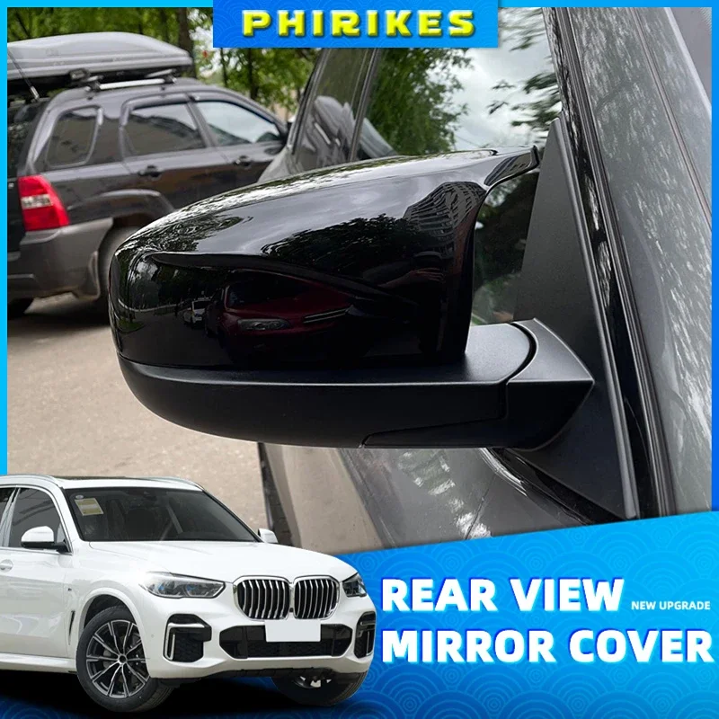 

For BMW x5 E70 x6 E71 2008 2009 2010 2011 2012 2013 Car Side Wing Mirror Cover Rear-View Caps Black high quality types