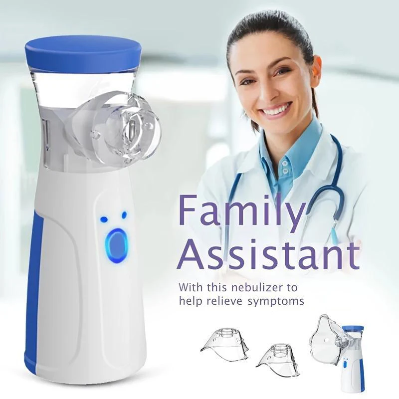 Handheld Portable Autoclean Inhale Nebulizer Mesh Atomizer Silent Inhaler Nebuliser Inhalator Adult Kids Nebulizador Portati Mesh Nebulizer Medical Nebulizer Asthma Inhaler Spacer