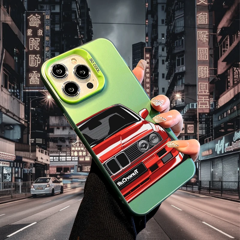 Sleek Laser-Designed Car E34 Phone Case - Durable Hard PC+TPU Back Cover