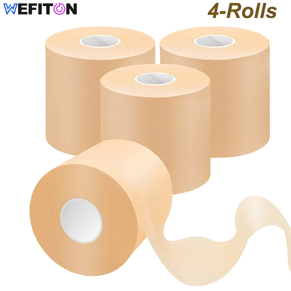 

Sports Athletic Wrap Bandage Tape (4-Rolls) - Athletic Foam Underwrap for Sports, Protect for Ankles Wrists Hands and Knees