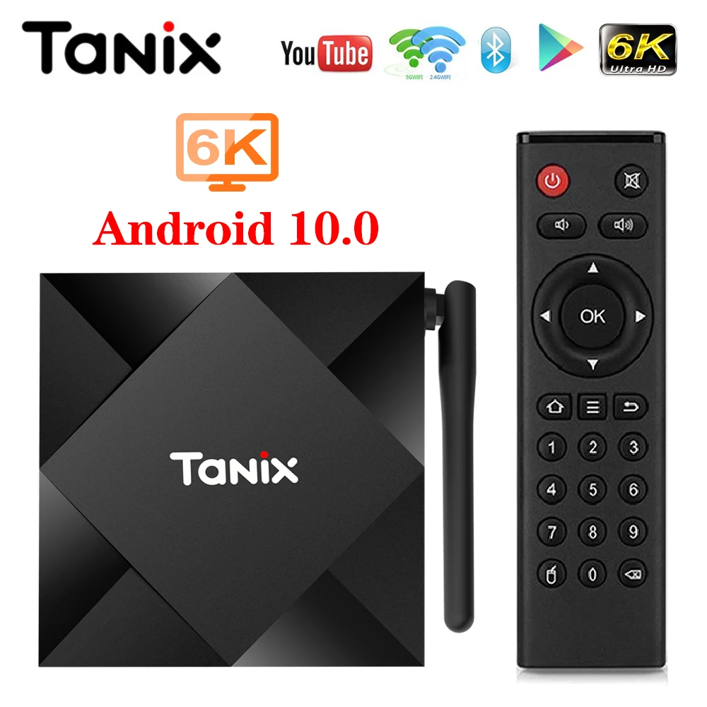 Tanix Tx6s Android 10 Smart Tv Box Allwinner H616 4gb 32gb 64gb Set Top