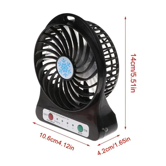 Usb Asztali Mini Rajongó Újratölthető Hallgató Otthoni Irodai Asztal Kis Hűtésű Ventilador 3 Sebességű Elektromos Ventilátor Nyári Léghűtő - Image 6