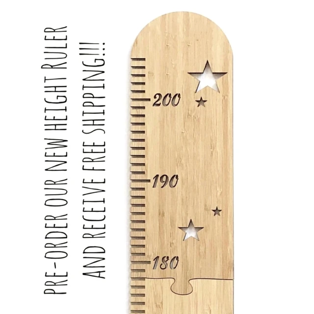 1Set Gyerekek Magassági Növekedési Diagram Vonalzó Falmérő Iroda Kollégiumi Parti - Image 5