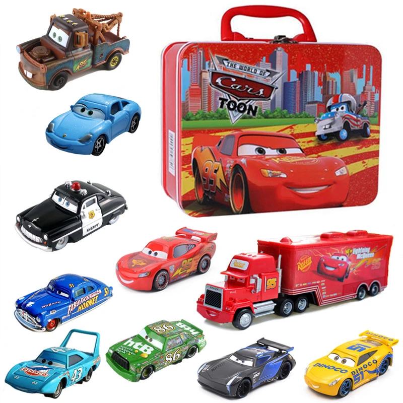 Disney Pixar Cars Lightning Opbergdoos Ramirez Mater Jackson Set Legering Model Speelgoed Kinderen Gift| | - AliExpress