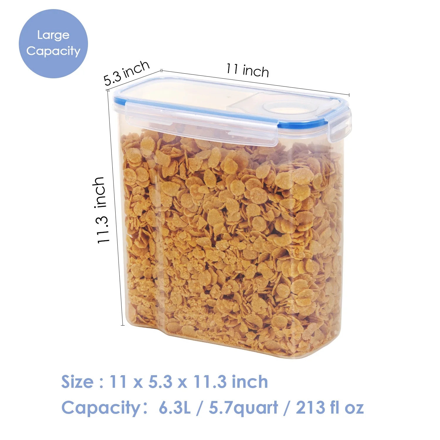 4L Cereal Storage Containers with Lids 1/2/4pcs Airtight Food Moistureproof  Tank with Label Stickers Kitchen Organization Box - AliExpress