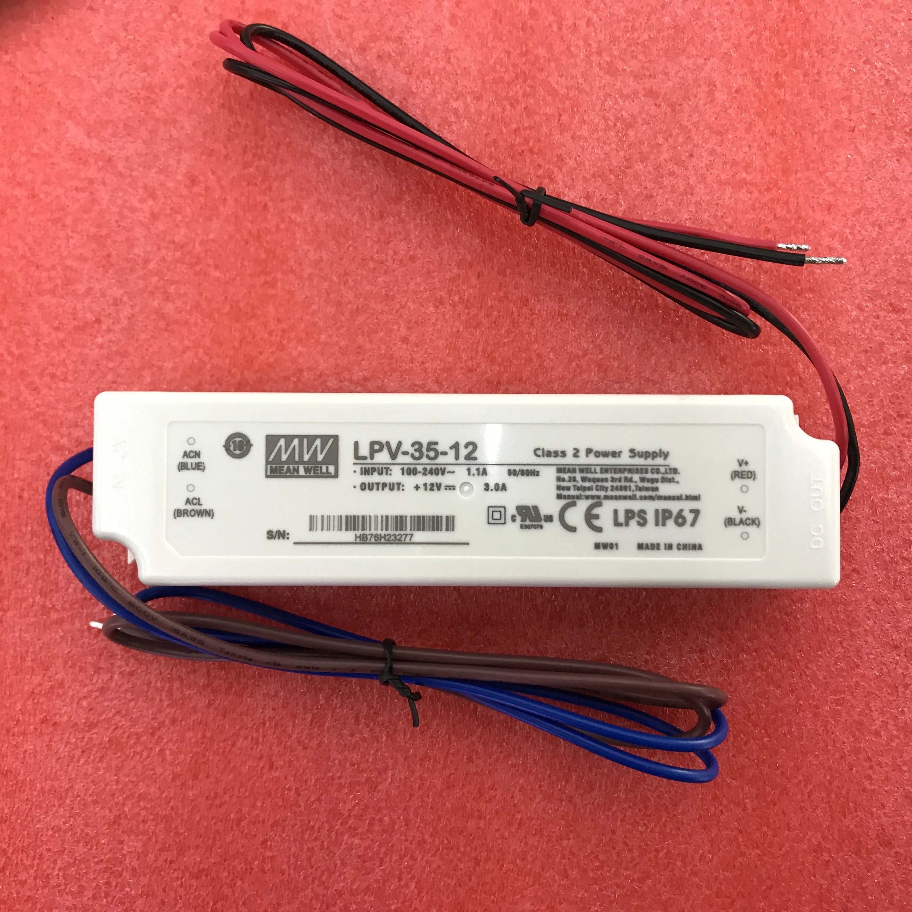 Versatile Meanwell LED Power Supply - Multiple Voltage Options Available