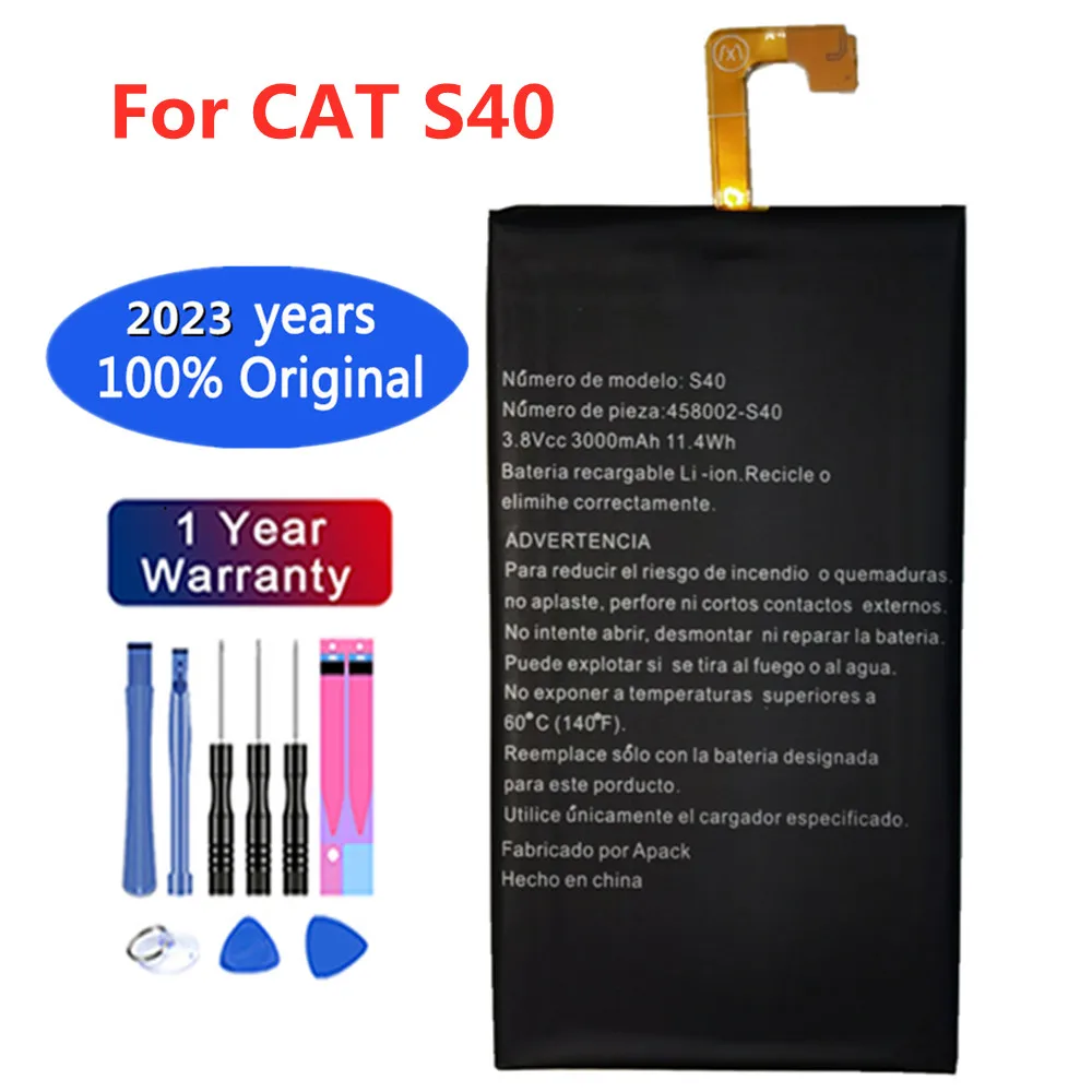 

New Original CAT 3000mAh Phone Rechargable Battery For Caterpillar Cat S40 High Quality Replacement Battery Batteries Bateria