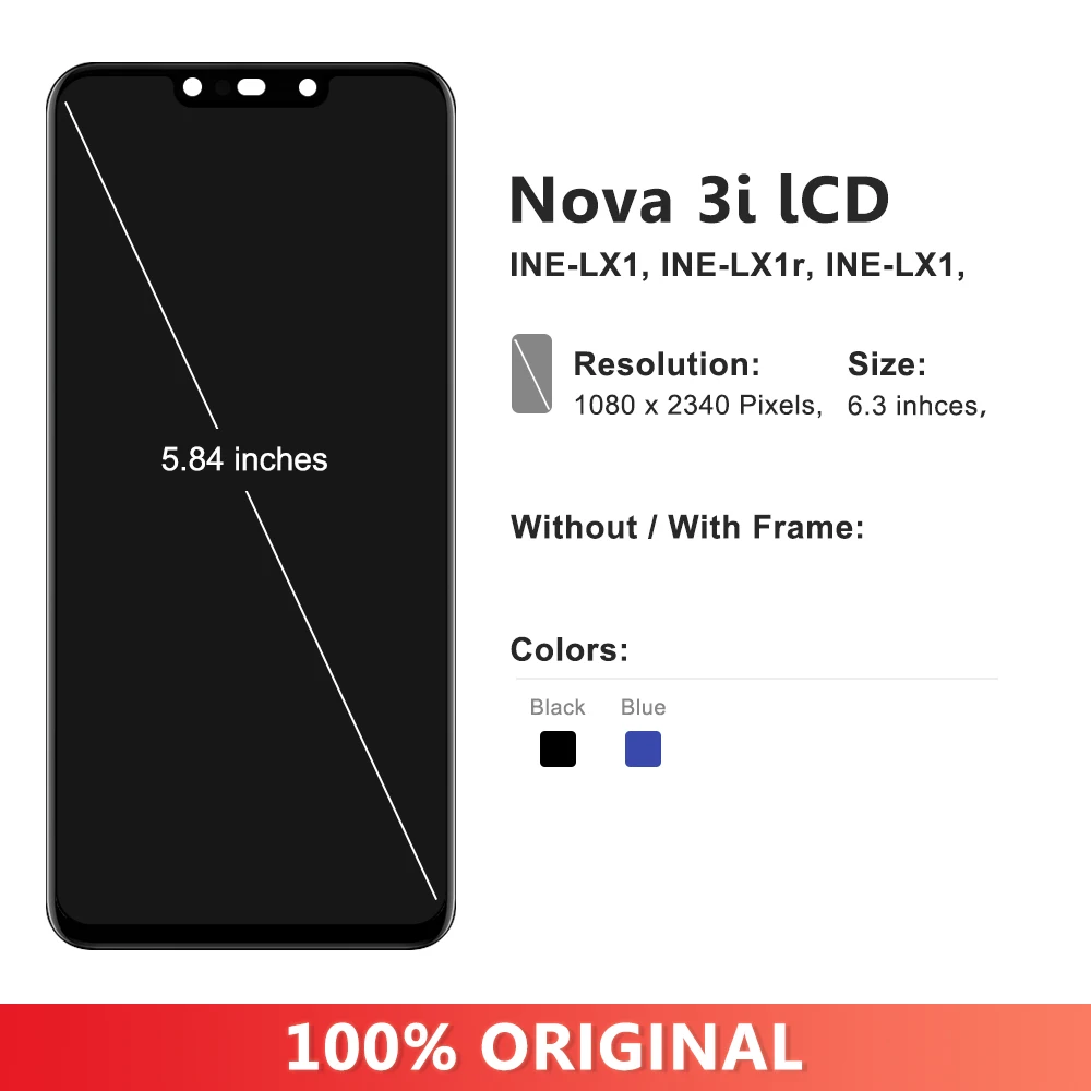 ȭ  3i LCD INE-LX1 ÷, INE-LX2 ġ ũ ü, P Ʈ ÷ 2018 LCD INE-LX2r ÷, 6.3 ġ