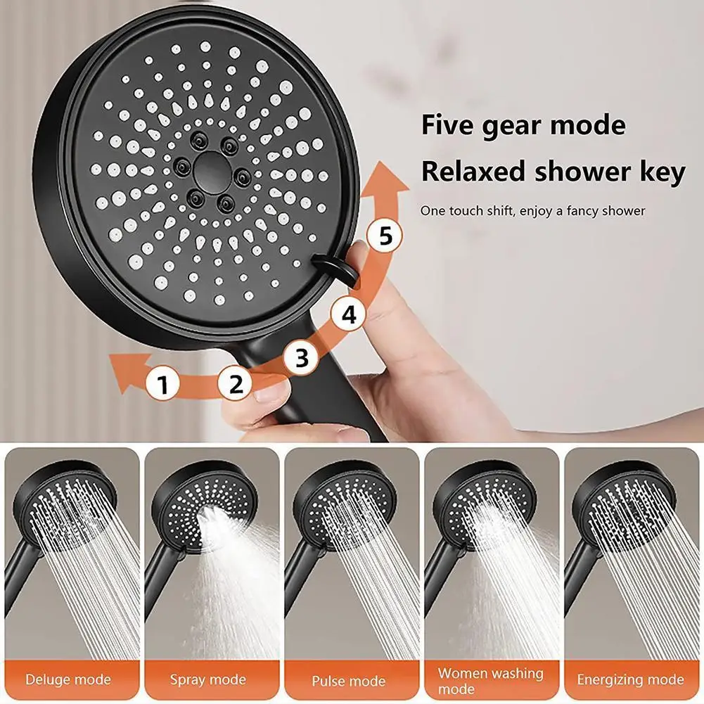 Large Panel Shower Head Pressurized Shower Hand Rainfall Bathroom