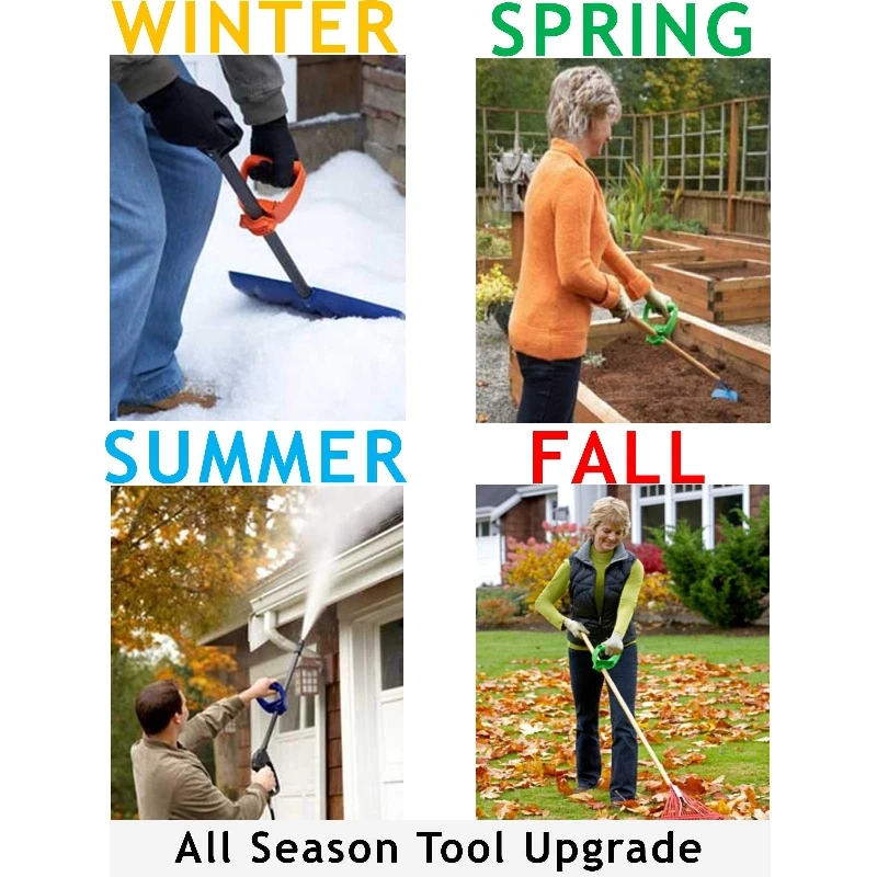 Shovel or Rake Tool Handle Labor-Saving Ergonomic Shovel Work with Garden Shovels Rakes, D Grip Ergonomic Handle Replacement 5