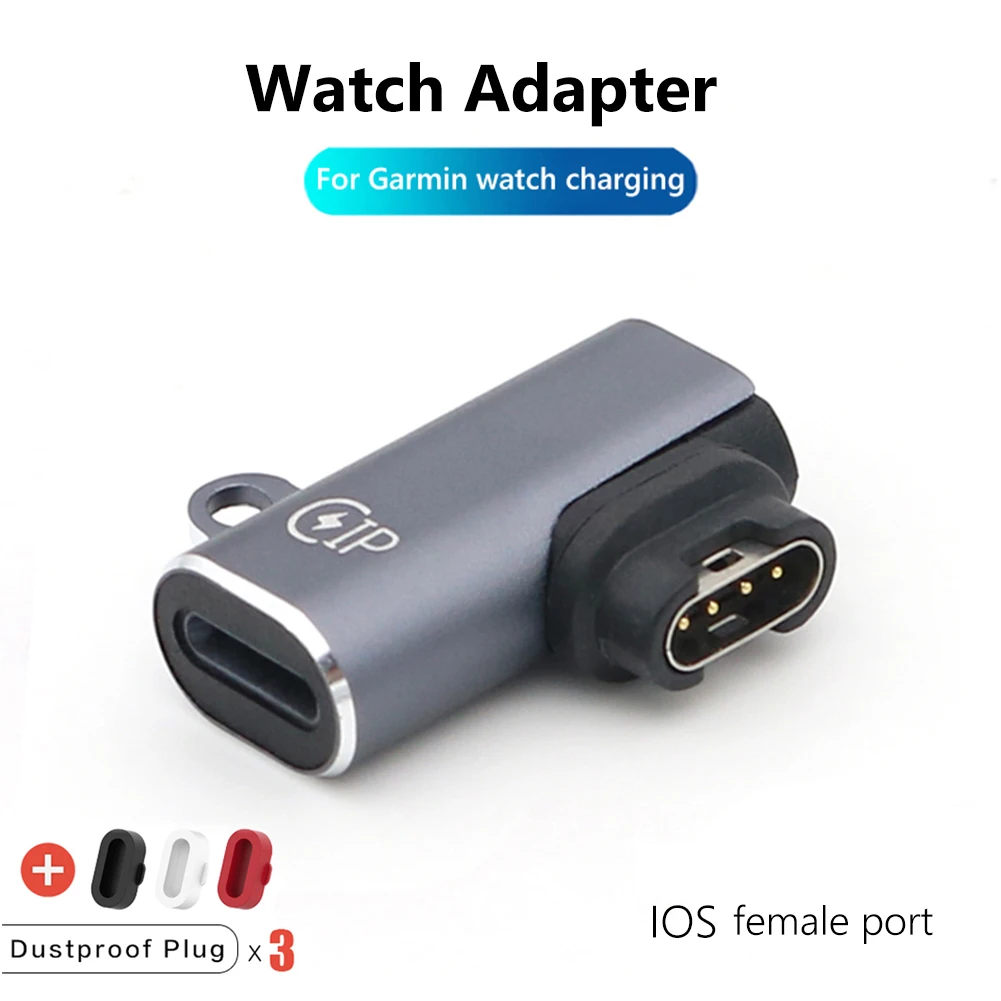 Type C Micro USB iOS Charging Portable Adapter For Garmin Fenix 7