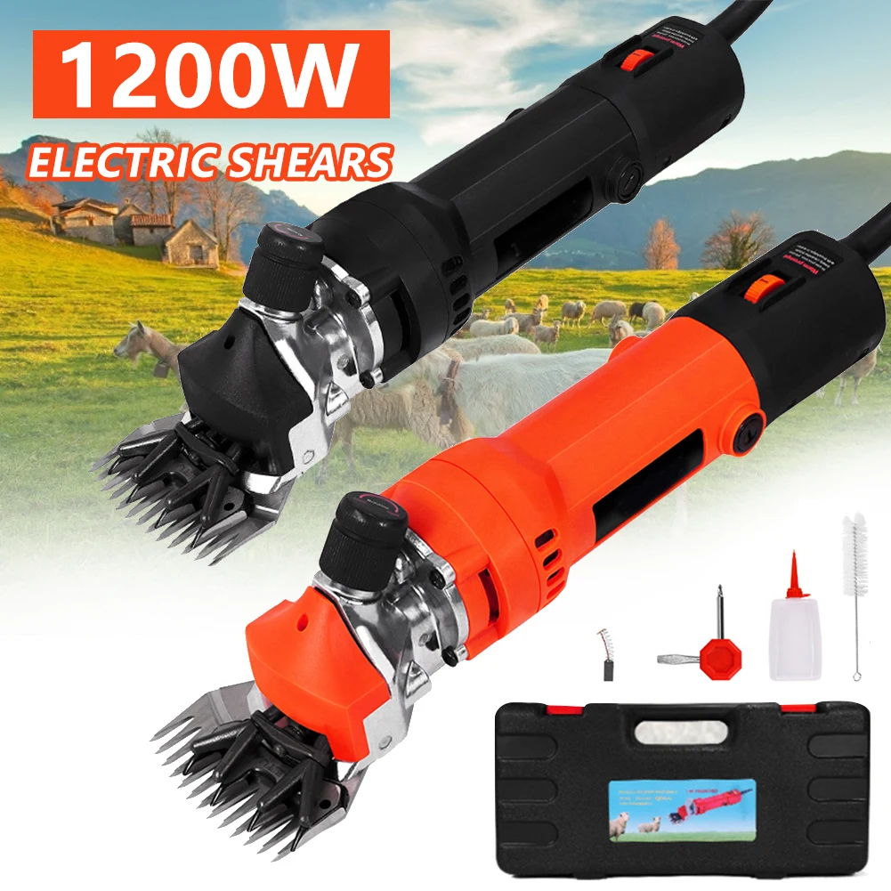 

1200W Electric Sheep Shears 6 Speeds Hair Clipper for Sheep Goat Alpacas Wool Scissor Sheep Farm Shearing Machine
