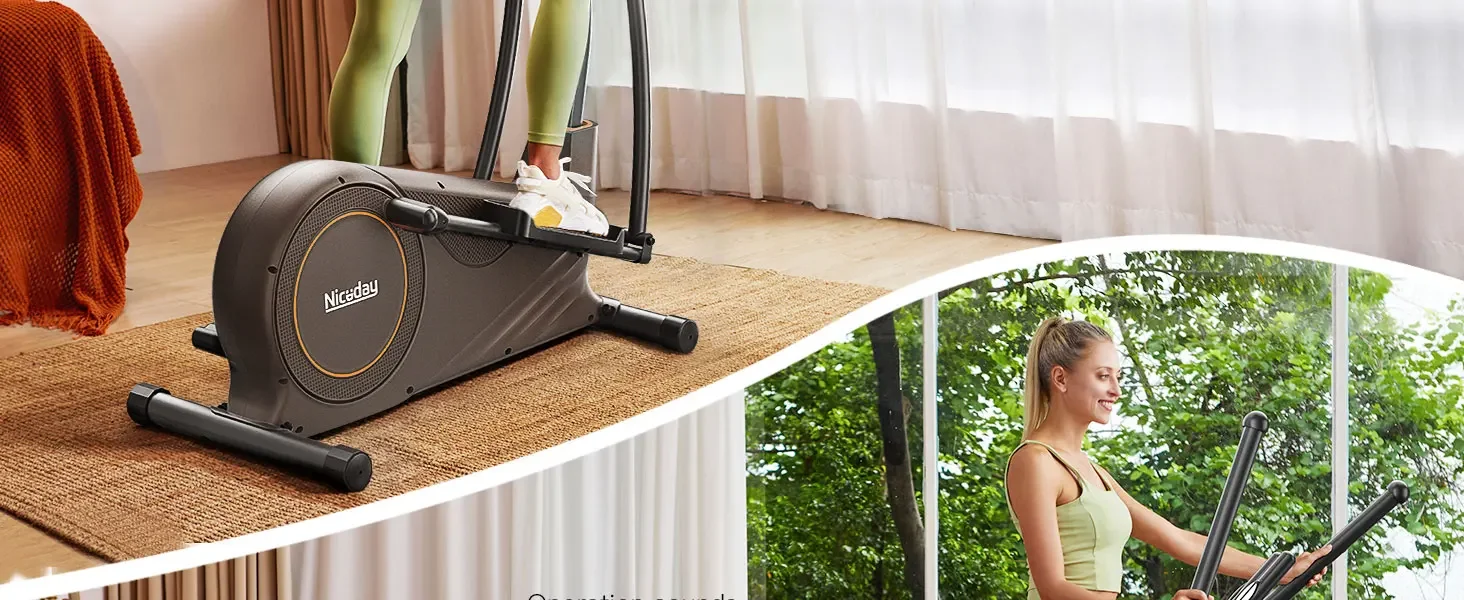 Ultra quiet magnetic elliptical machine