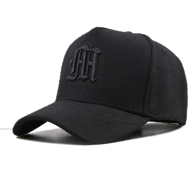Winter Wool Baseball Cap For Men Women