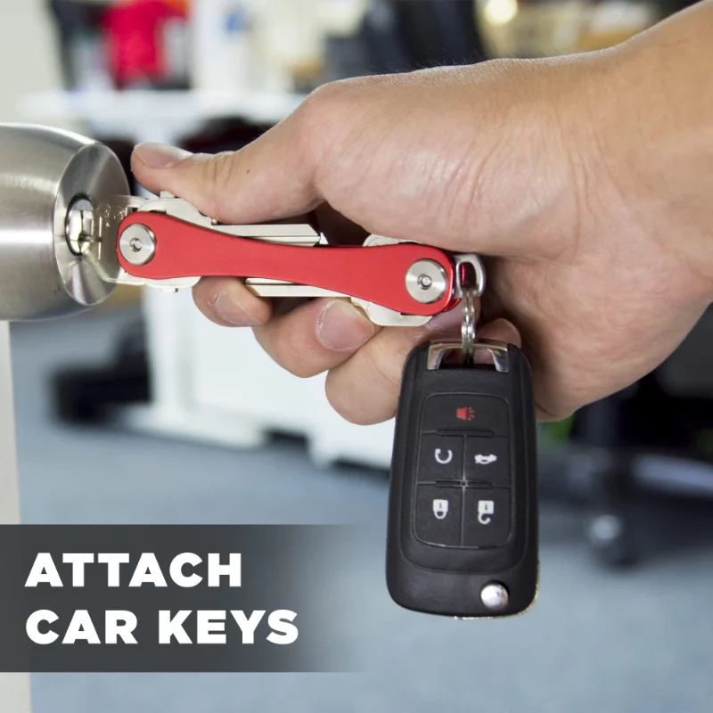 KeySmart Organiseur de clés compact minimaliste de poche - Porte-clés EDC  avec anneau pour porte-clés de voiture - Accessoires pour homme (jusqu'à 8  clés, titane) : : Mode