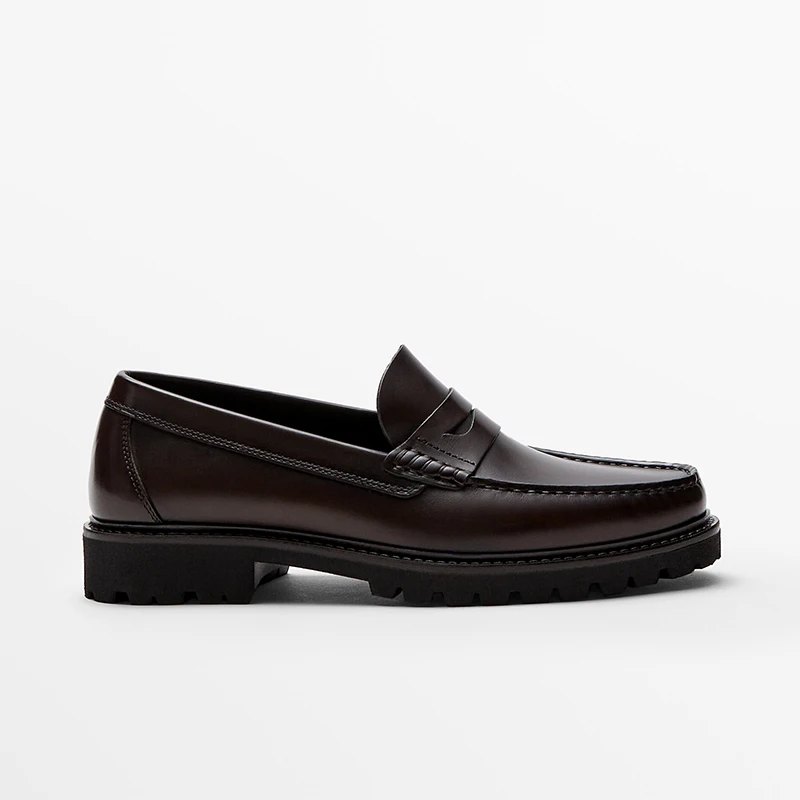 Мужские туфли из высококачественной кожи в британском деловом стиле, черные повседневные туфли из воловьей кожи на плоской подошве, удобные лоферы на одной ножке