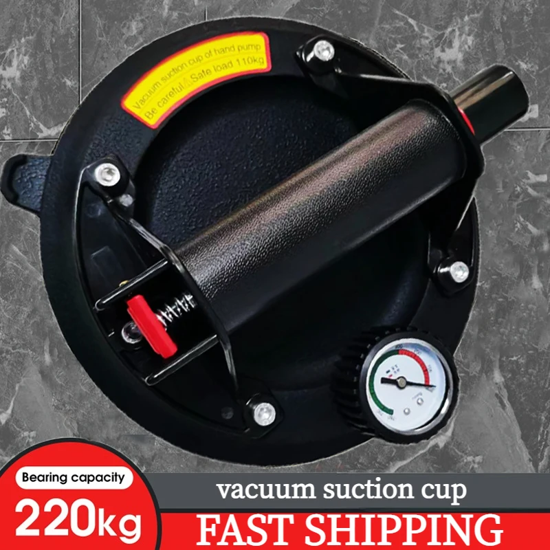 8 inch Vacuum Suction Cup 160kg-220kg with Handle Ventosas Para Vidrio Heavy Duty Lifter for Granite Tile Glass Manual Lifting