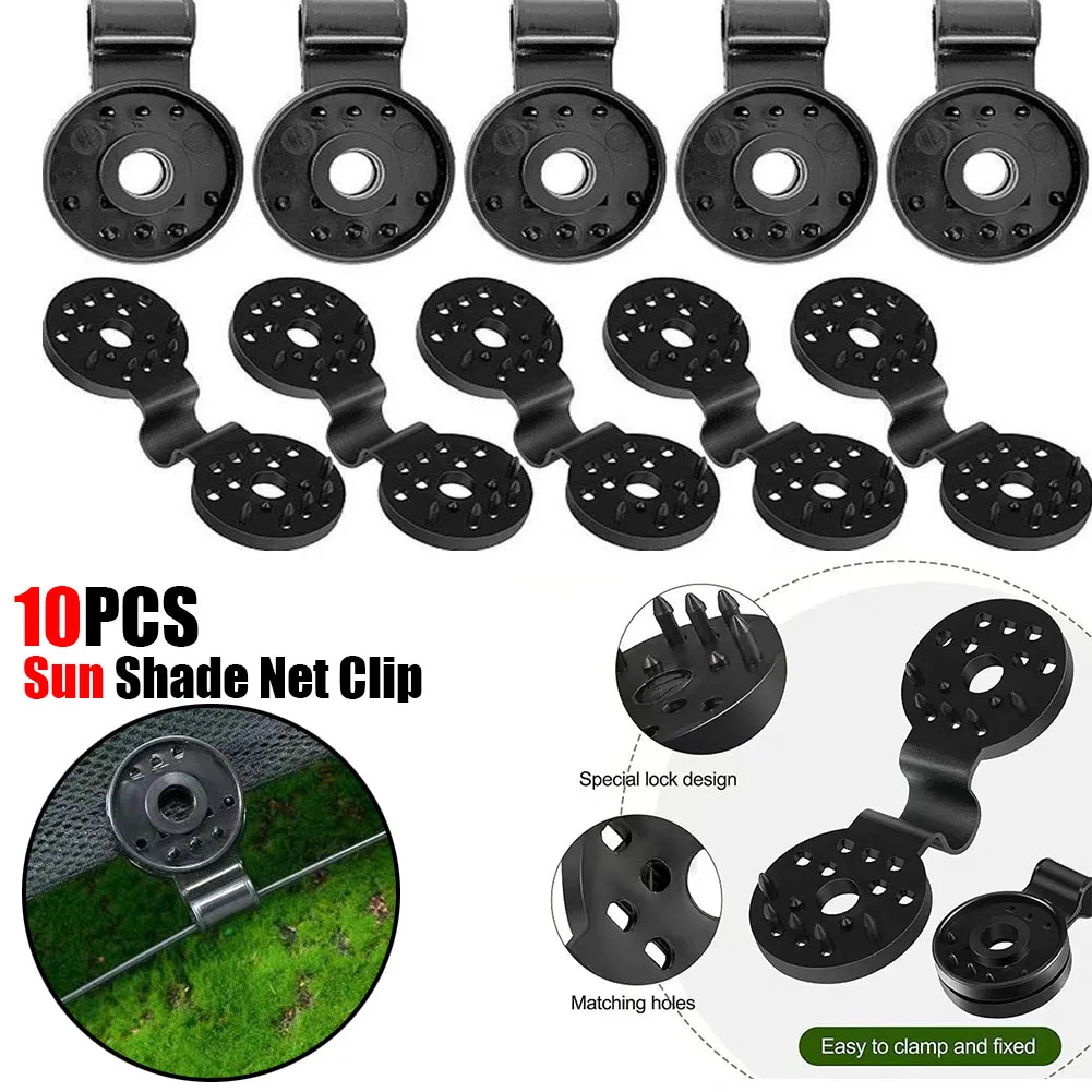 10PCS Plastic Sunshade Net Clip Buckle Garden Netting Cloth Fix Clamp Plants Anti-bird Fence Tent Canopy Shade Cloth Clips