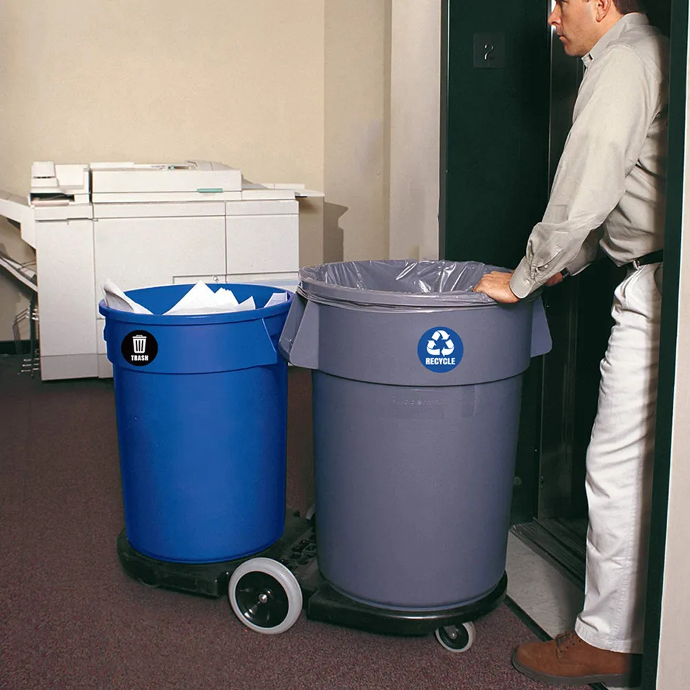 1세트 쓰레기통 재활용 스티커 방수 자가 접착식 폐기물 분류 데칼 (스테인리스..