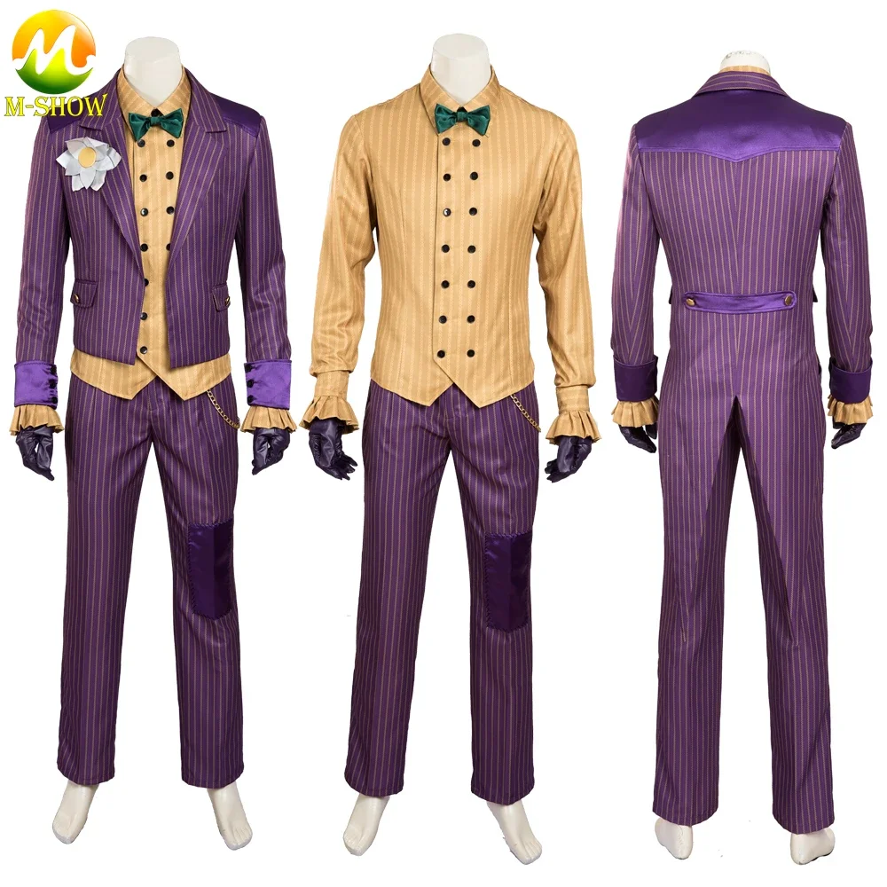 The Bat Arkham City Joker Costume Halloween Cosplay Costume Uomo Uniformi Fancy Suit For Adult