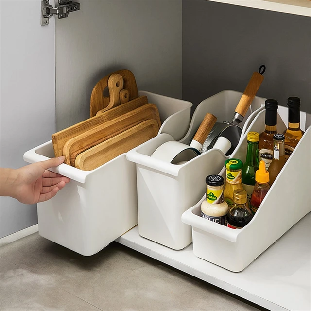 New Kitchen Organizer Under Sink Drawer Storage Box Cabinet Desktop Snack Makeup  Storage Box Spice Organizer Kitchen Accessories - AliExpress