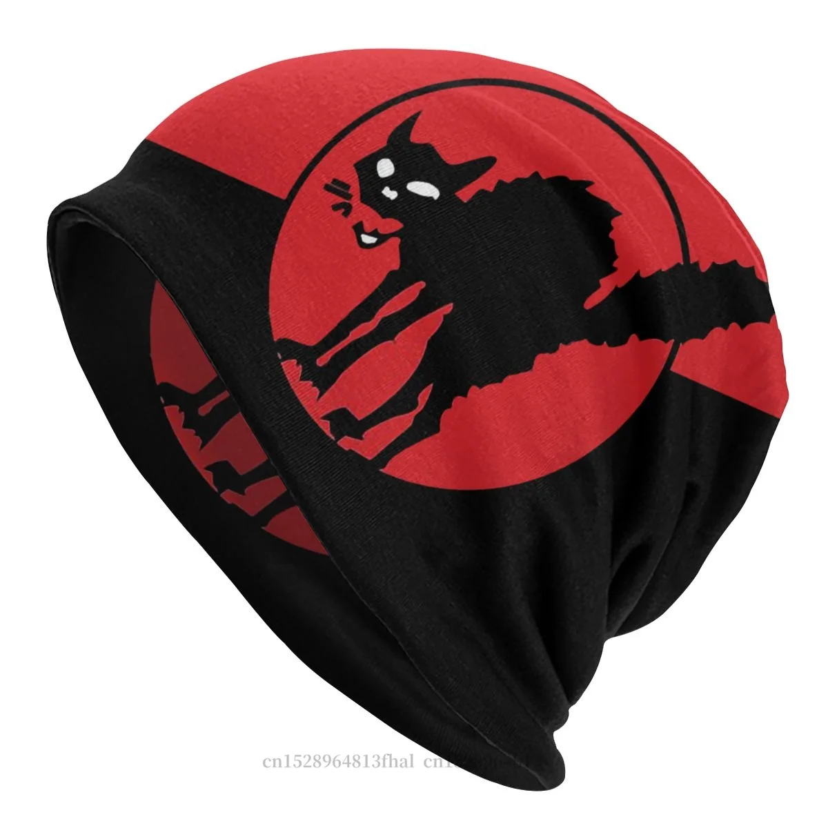 Sabo Fashion Beanie Caps Black Cat Cute And Funny Skullies Berretti Berretti Da Sci Cappelli Morbidi Con Cofano