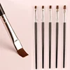 5pcs Nail Brushes Flat Head Nail Gel Polish Builder Extension Phototherapy Painting Drawing Art Pen Manicure Tools Accessories 1
