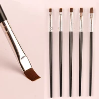 5pcs Nail Brushes Flat Head Nail Gel Polish Builder Extension Phototherapy Painting Drawing Art Pen Manicure Tools Accessories 1