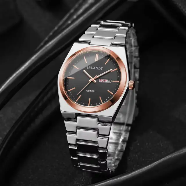 Fashion Men's Calendar Quartz Watch Luxury Men Business Watches - Image 4