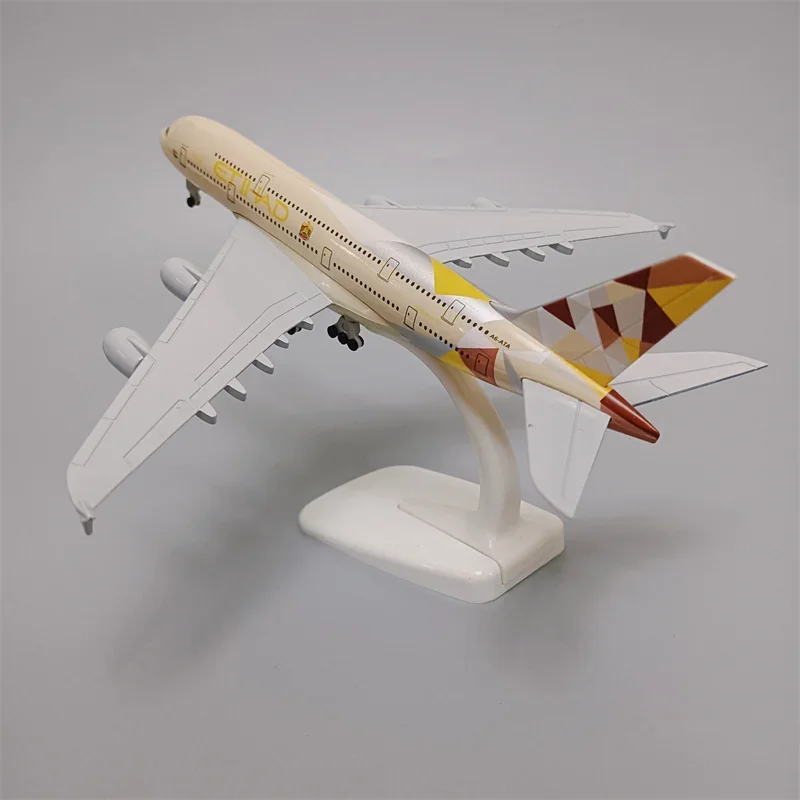 

20cm Alloy Metal Air ETIHAD AIRBUS 380 A380 Airlines Airplane Model Diecast Air Plane Model Aircraft w Wheels Landing Gears