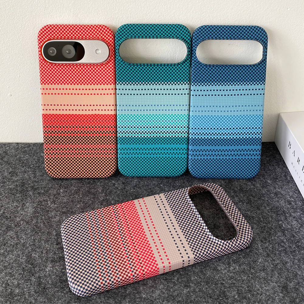Luxury Colorful Kevlar Pattern Magnetic Phone Case with Magsafe Wireless Charging Capability
