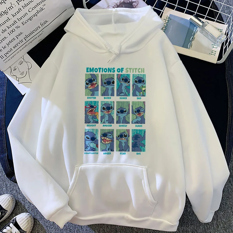 thumbnail image 3 of Disney-Sudadera con capucha de Lilo Stitch para hombre y mujer, ropa de calle con estampado de Anime Kawaii, de Manga corta, 3 of 5