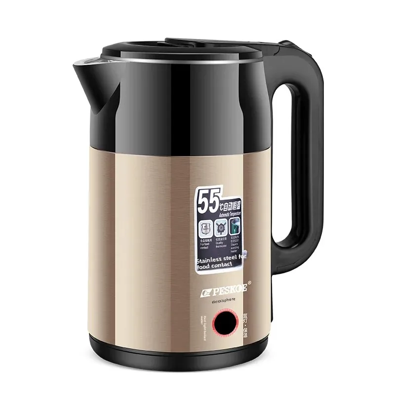 Large Capacity 3L Stainless Steel Insulated Electric Kettle Home Use Water Boiler Dormitory Student Use Open Water Kettle 3